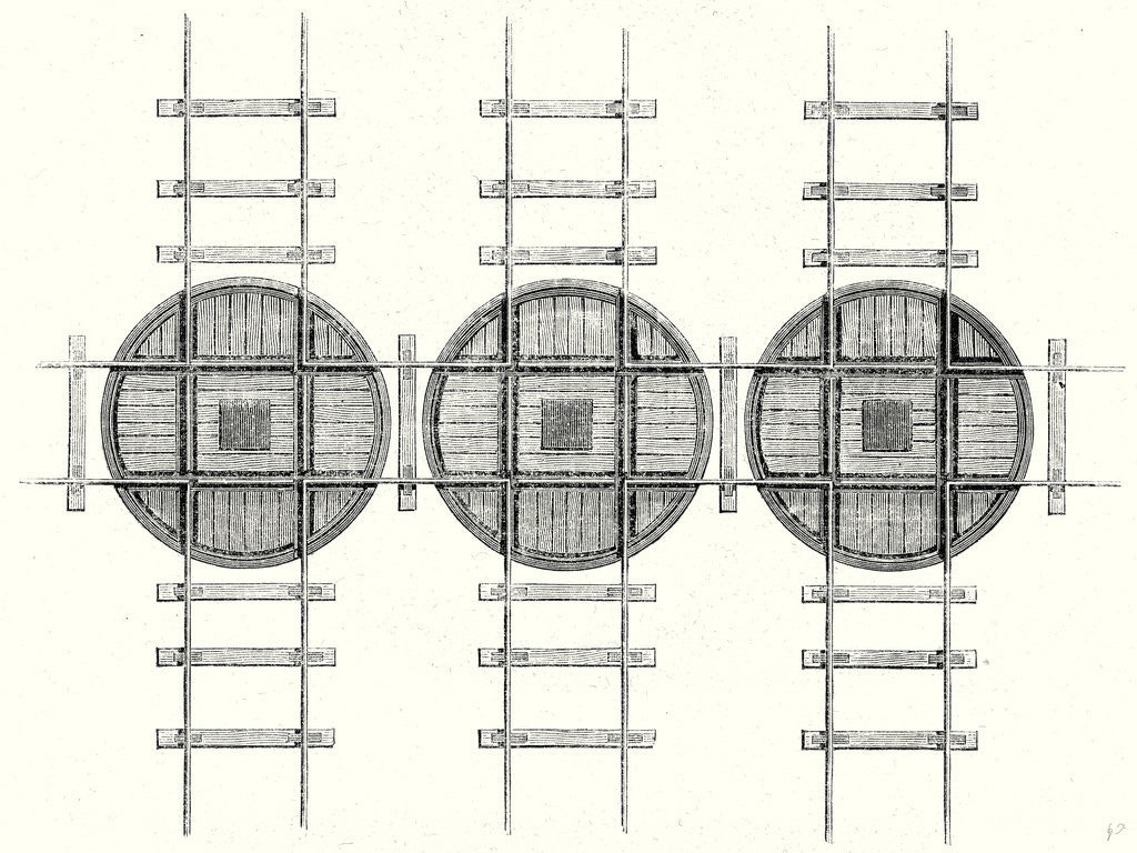 Detail of Rectangular Railway Turning Plates by Anonymous