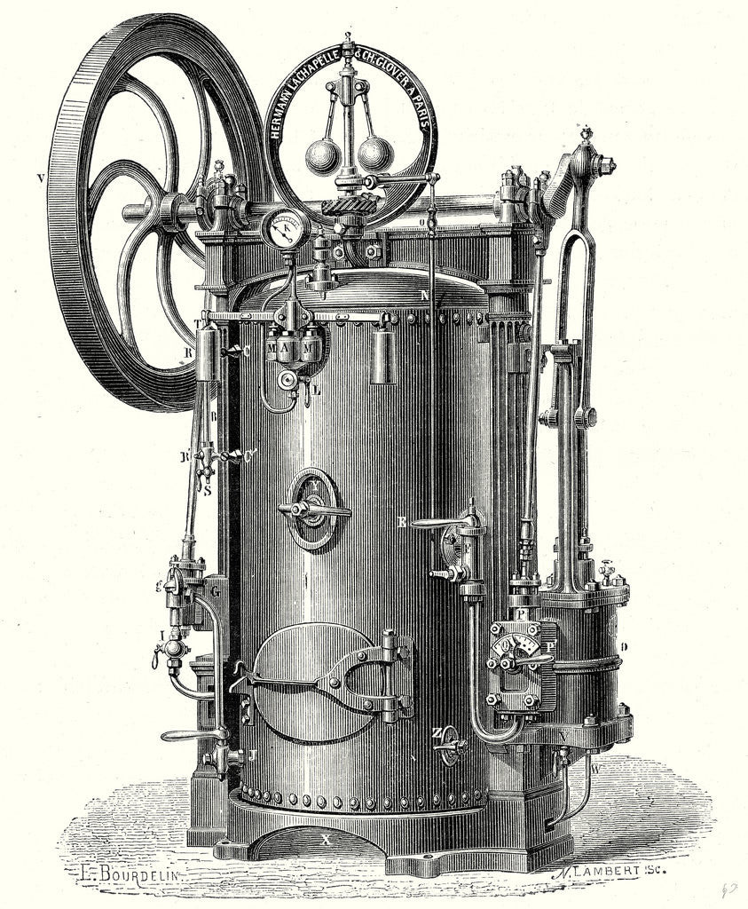 Detail of Portable Steam Engine or Hermann-Lachapelle's Industrial Traction Engine by Anonymous