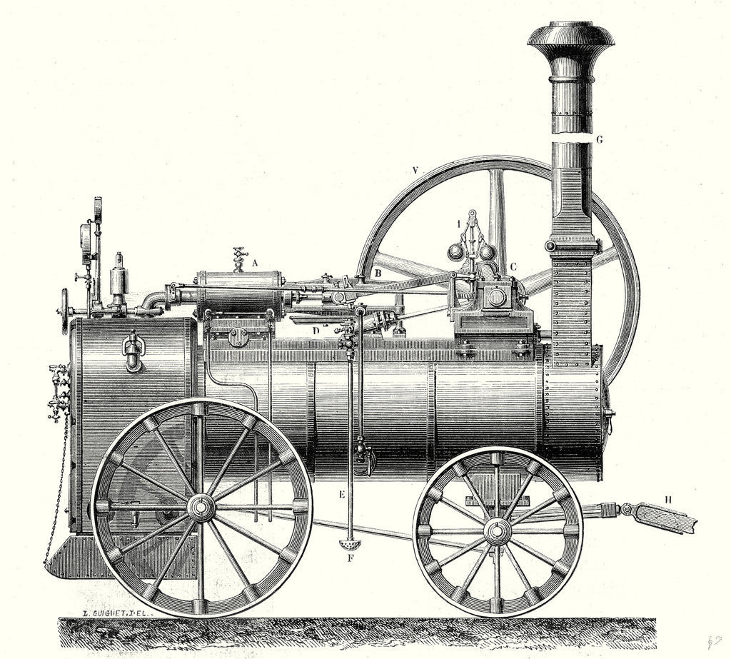 Detail of M. Calla's Traction Engine by Anonymous