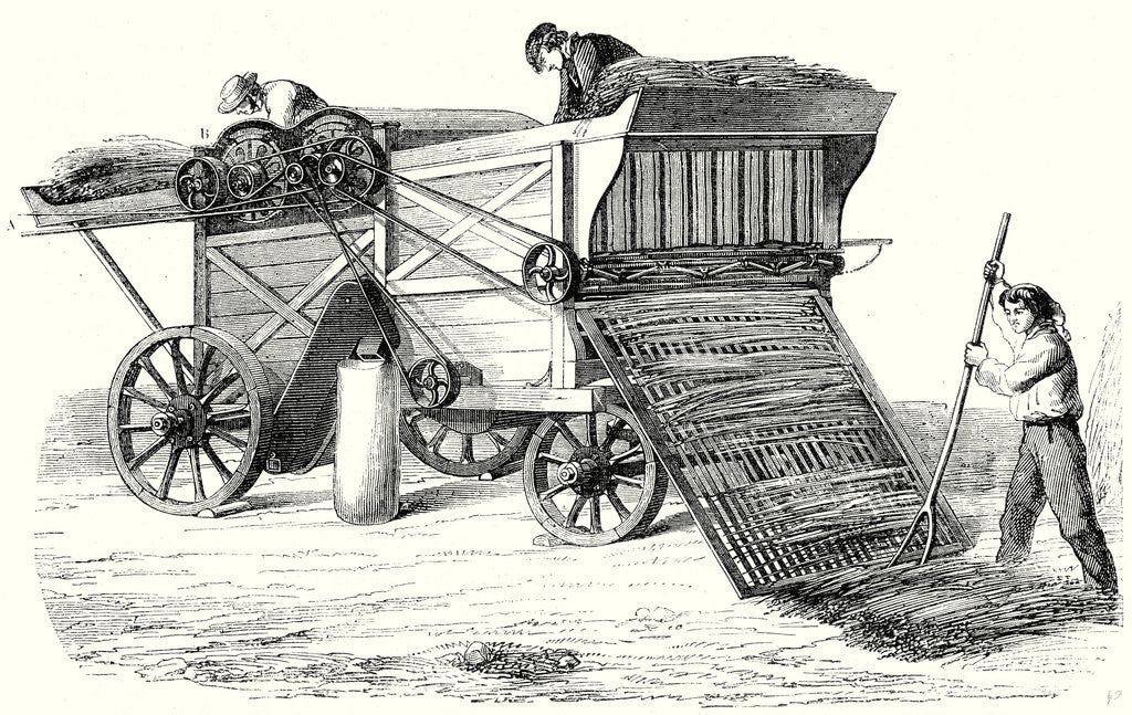 Detail of Machine to Beat Grain Sheaves by Anonymous