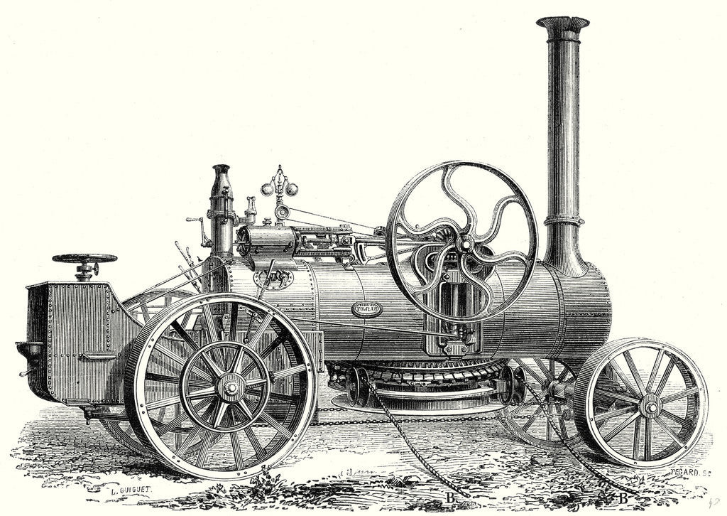 Detail of Fowler's Traction Engine for Steam Ploughing by Anonymous
