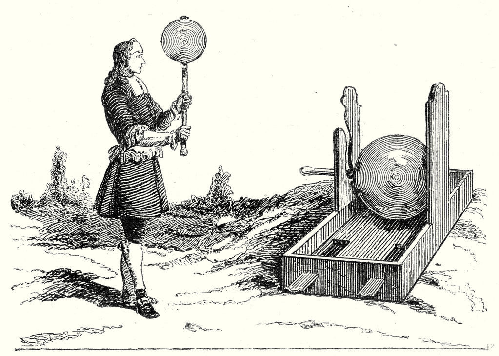 Detail of Electric Machine of Otto Von Guericke by Anonymous