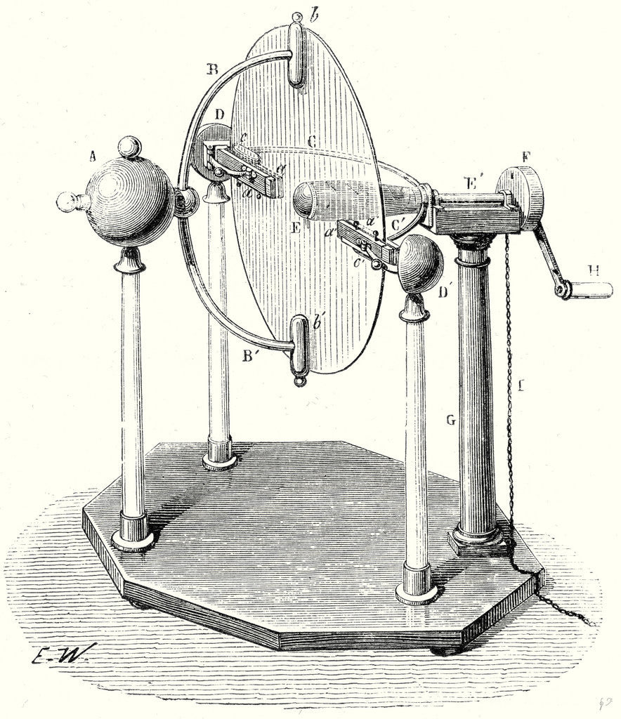 Detail of Van Marum's Electrical Machine (1780) by Anonymous