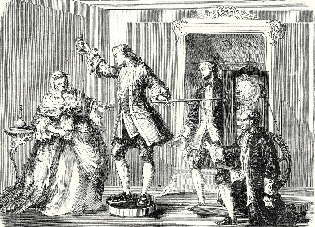 Detail of Inflammation of the Spirit of Wine by an Electric Spark by Anonymous