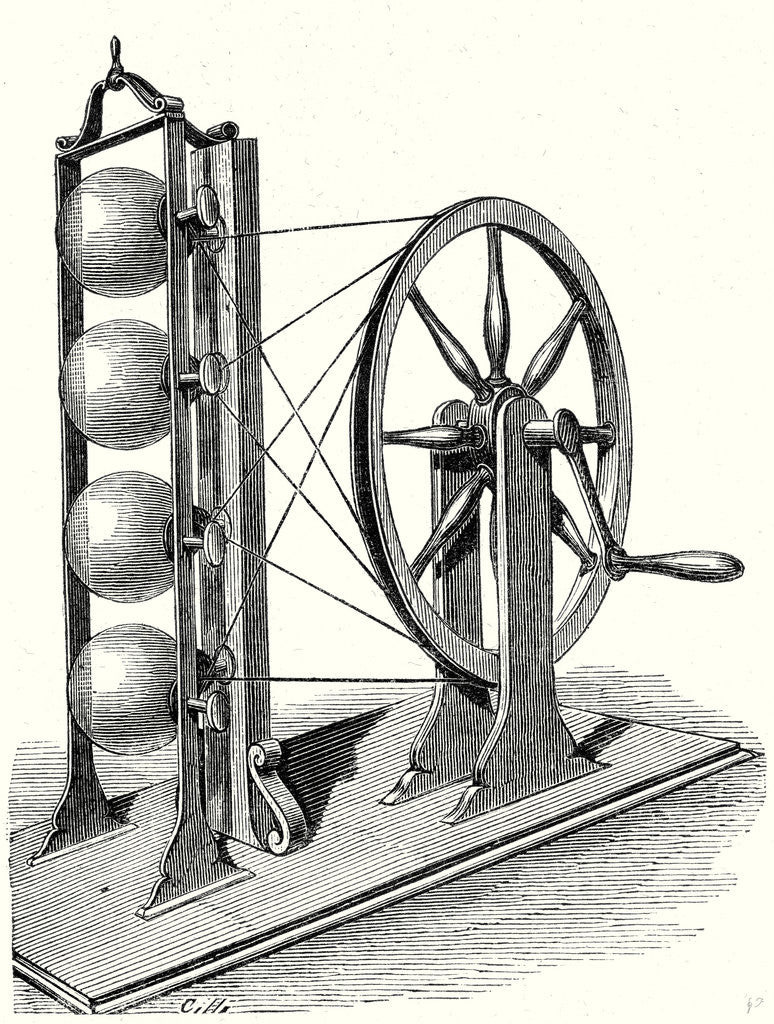 Detail of Electric Machine Used by Watson to Ignite Alcoholic Spirits by Anonymous
