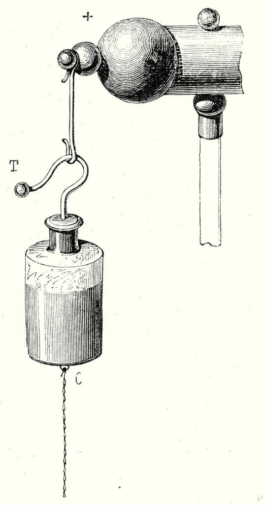 Detail of The Leyden Jar Communicates with the Electric Machine by Anonymous