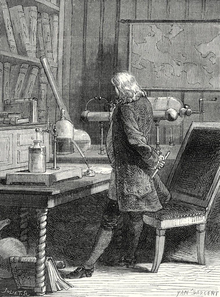 Detail of Franklin in His Laboratory of Physics in Philadelphia by Anonymous