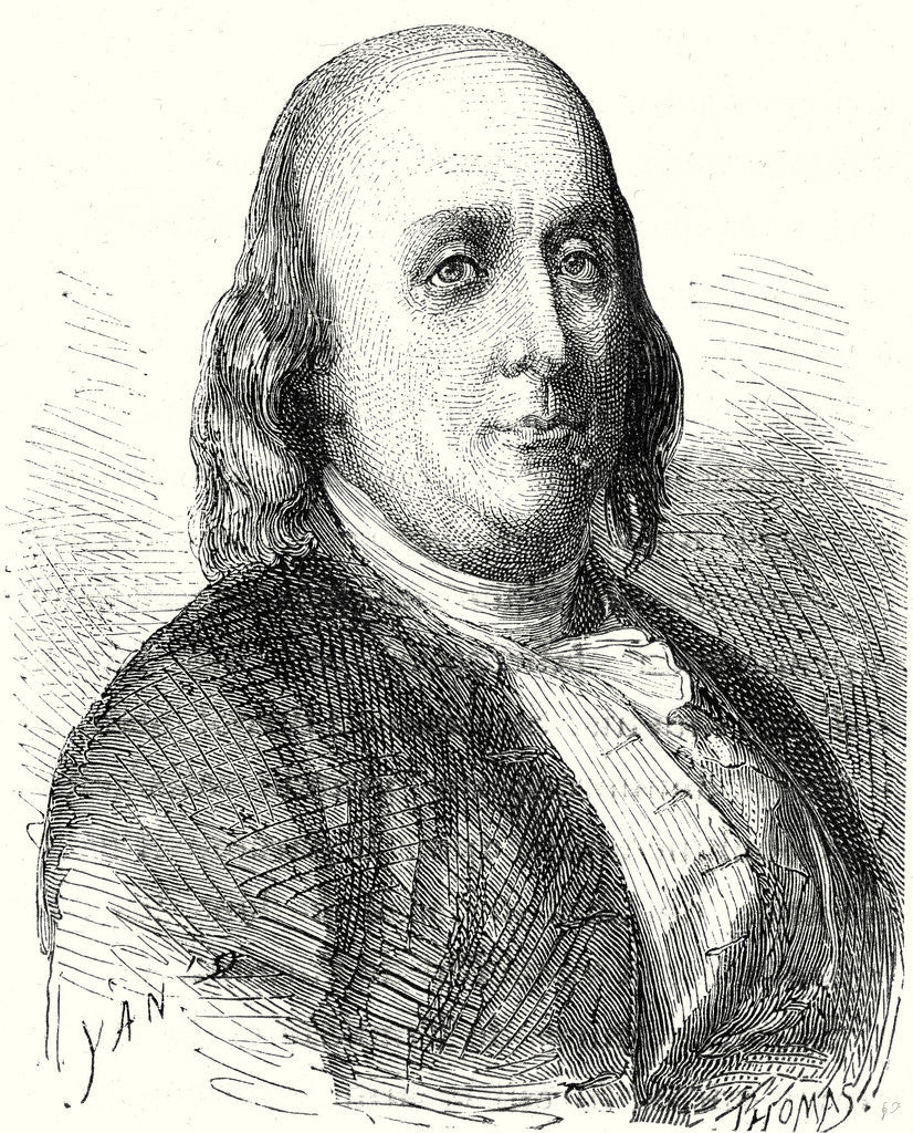 Detail of Benjamin Franklin by Anonymous