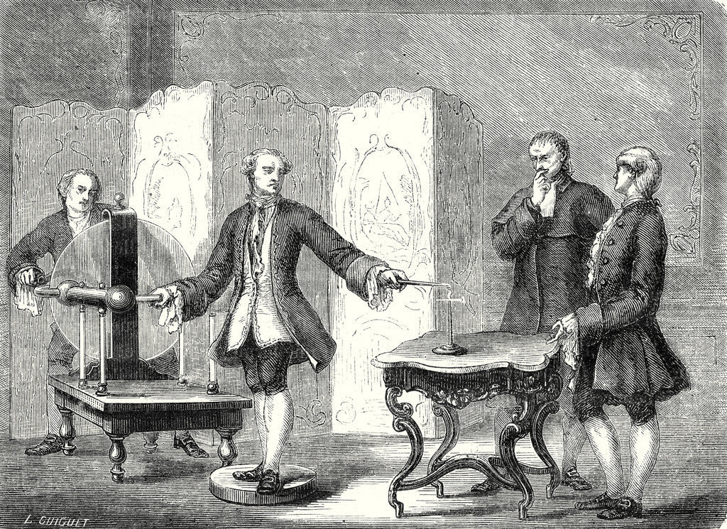 Detail of The Discovery of the Physicist Jallabert the Power of Spikes by Anonymous