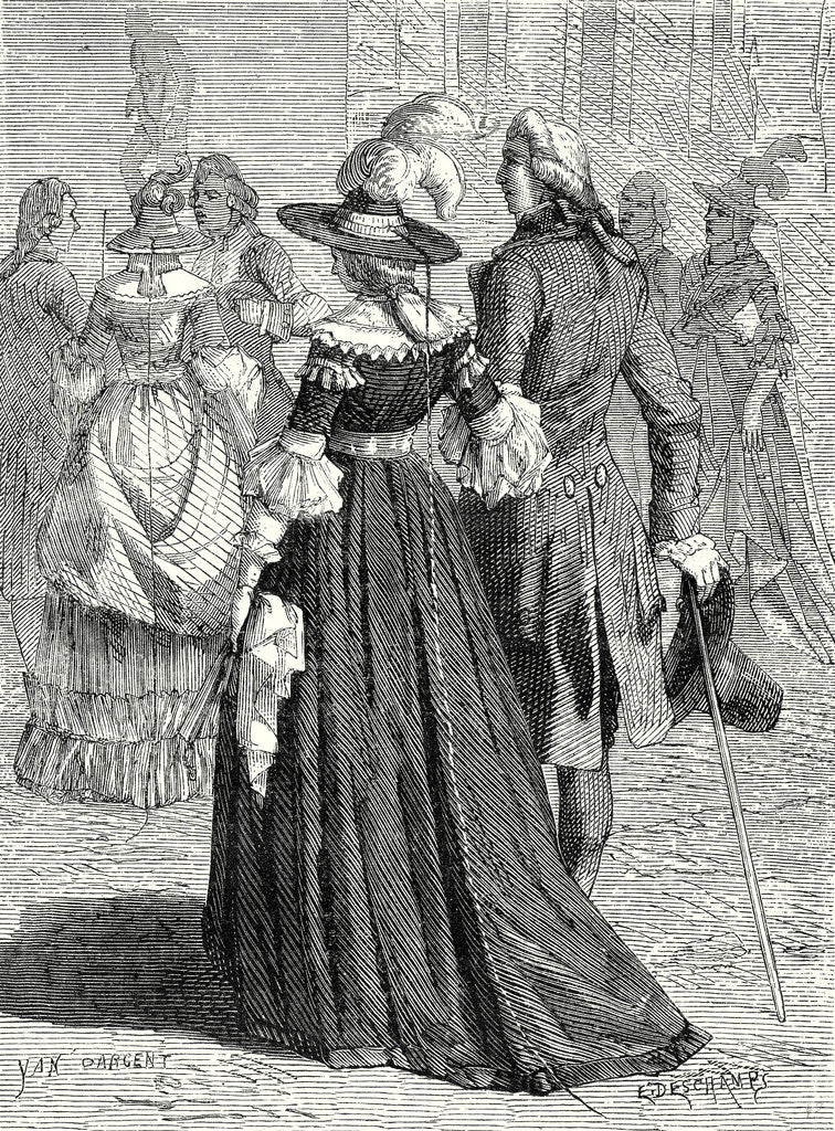 Detail of The Lightning-Hat Ladies in Paris in 1778 by Anonymous