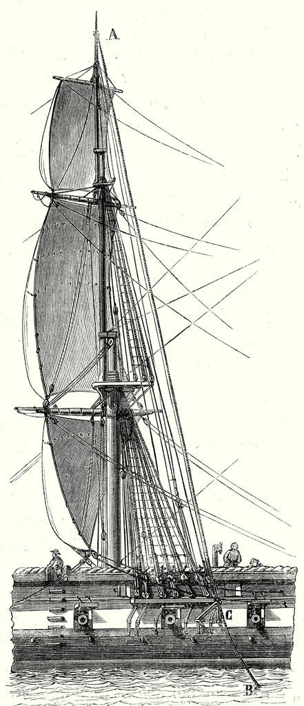 Detail of A French Ship's Lightning Rod by Anonymous