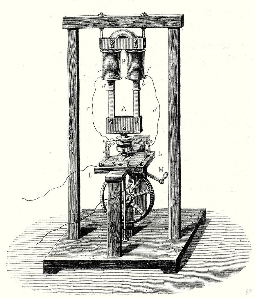 Detail of Pixii's Magneto-Electric Machine by Anonymous