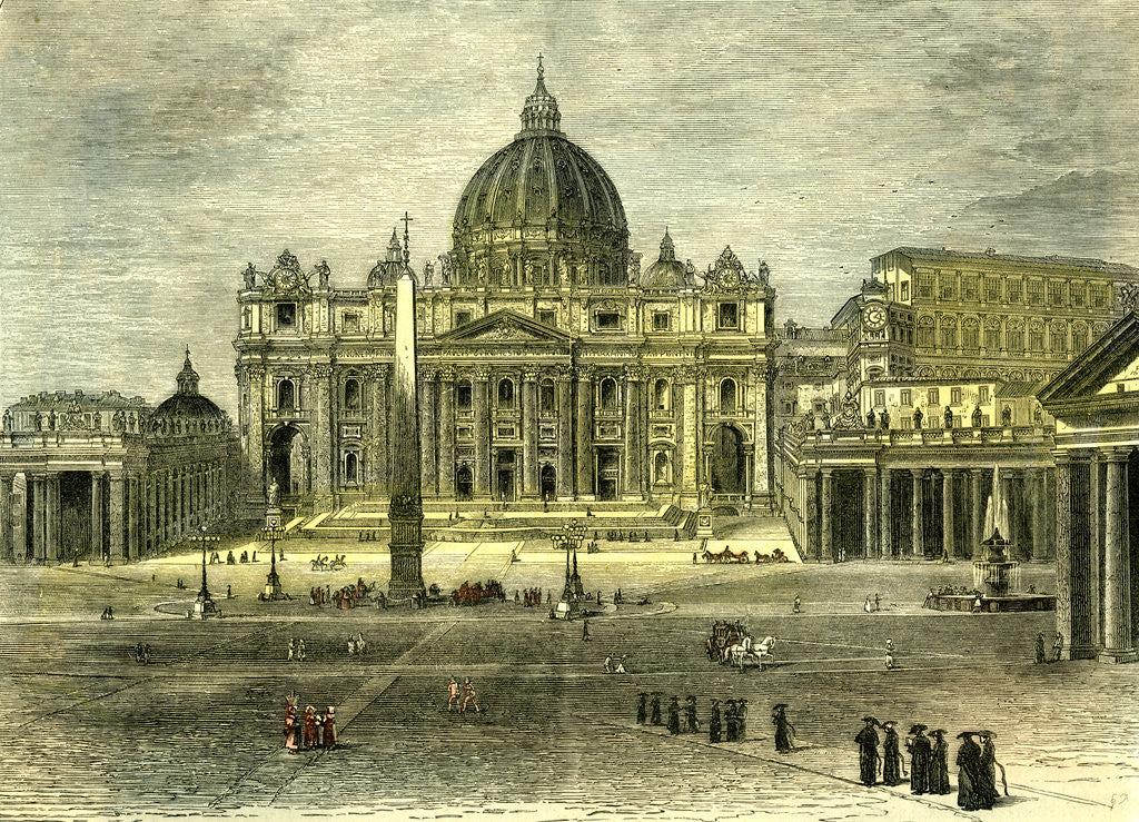 Detail of St. Peter Rome Italy 1870 by Anonymous