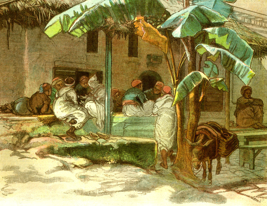 Detail of Cafe of Hammah Algiers 1885 by Anonymous