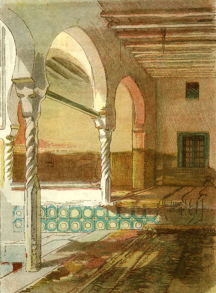 Detail of Interior of Mosque at Casbah 1885 Algiers by Anonymous