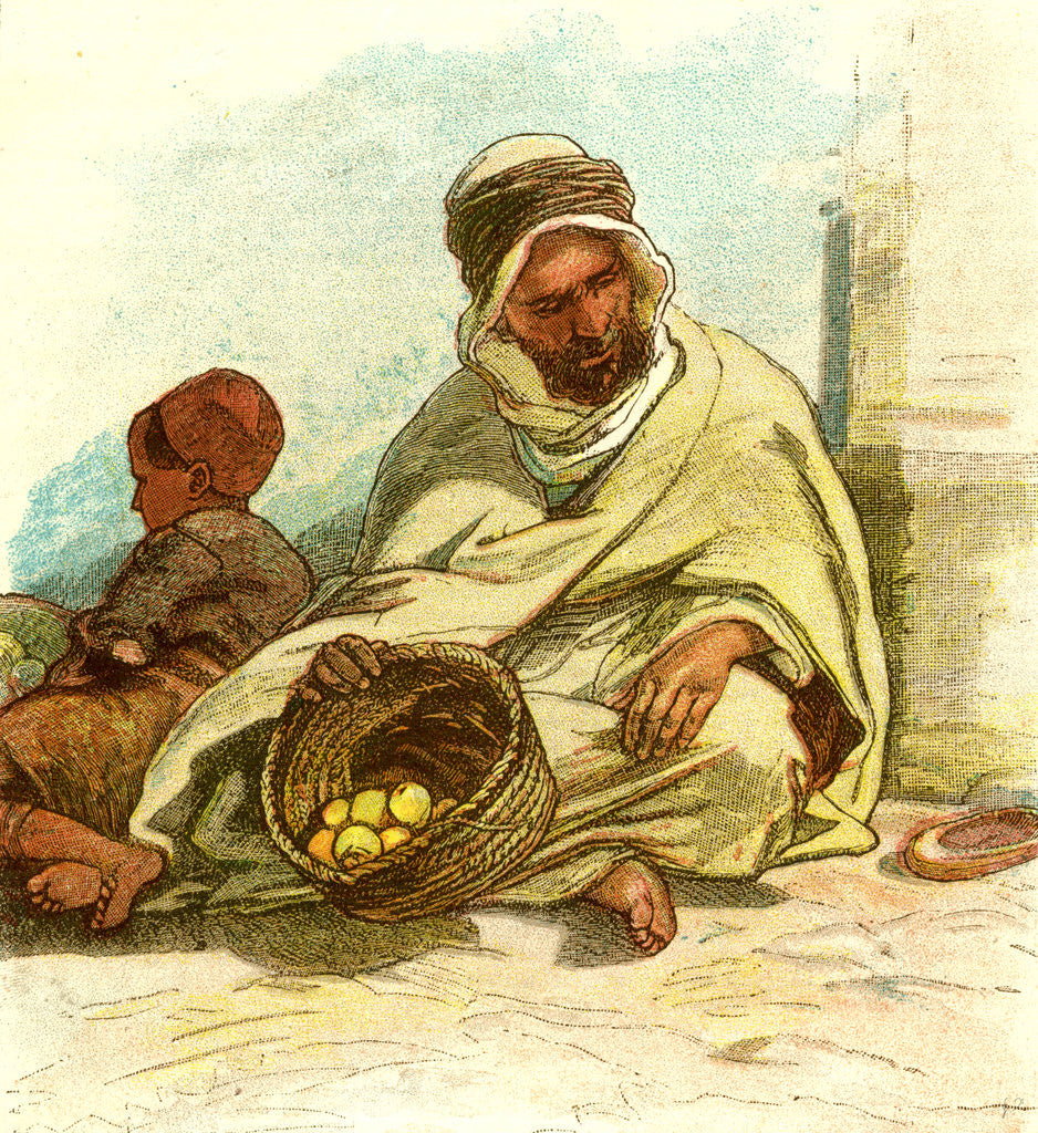 Detail of Kabyle Selling Lemons Algiers 1885 by Anonymous