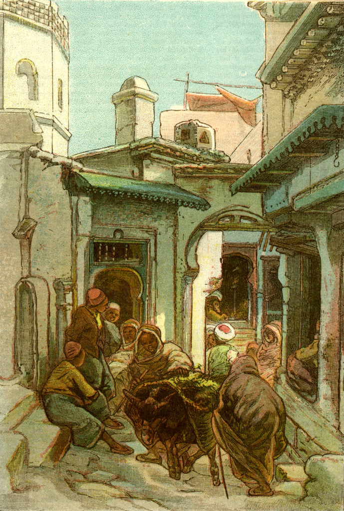 Detail of A Street in the Casbah Algiers 1885 by Anonymous