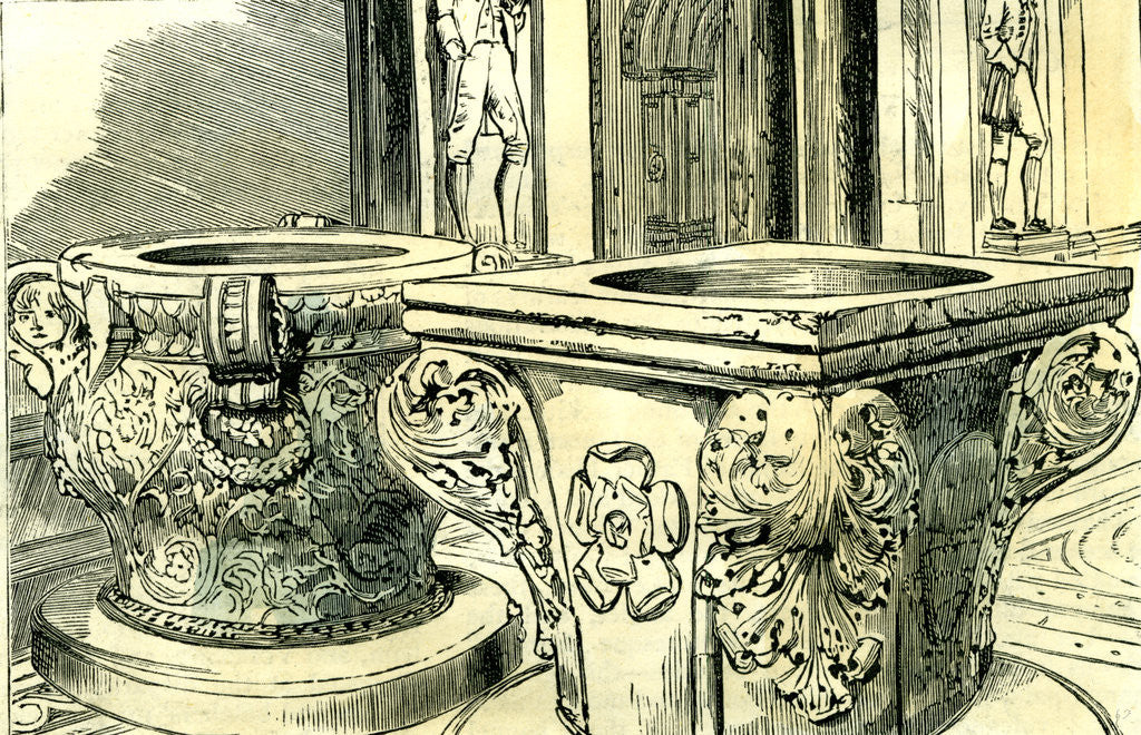 Detail of Birmingham UK the Lobby in the New Museum 1885 by Anonymous