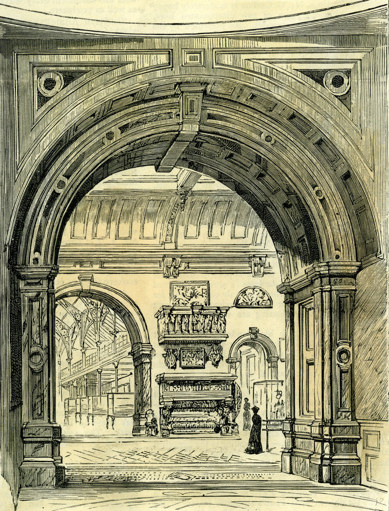 Detail of Birmingham the New Museum 1885 by Anonymous