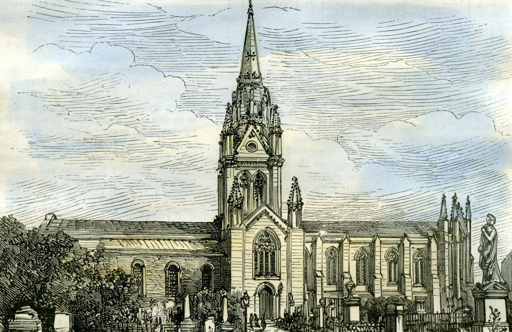 Detail of Aberdeen the East and West Churches 1885 UK by Anonymous