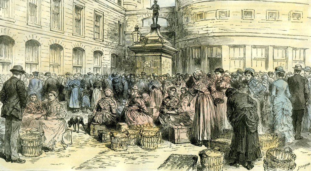Detail of Aberdeen Butter Fair at the Mannie on the Green 1885 UK by Anonymous