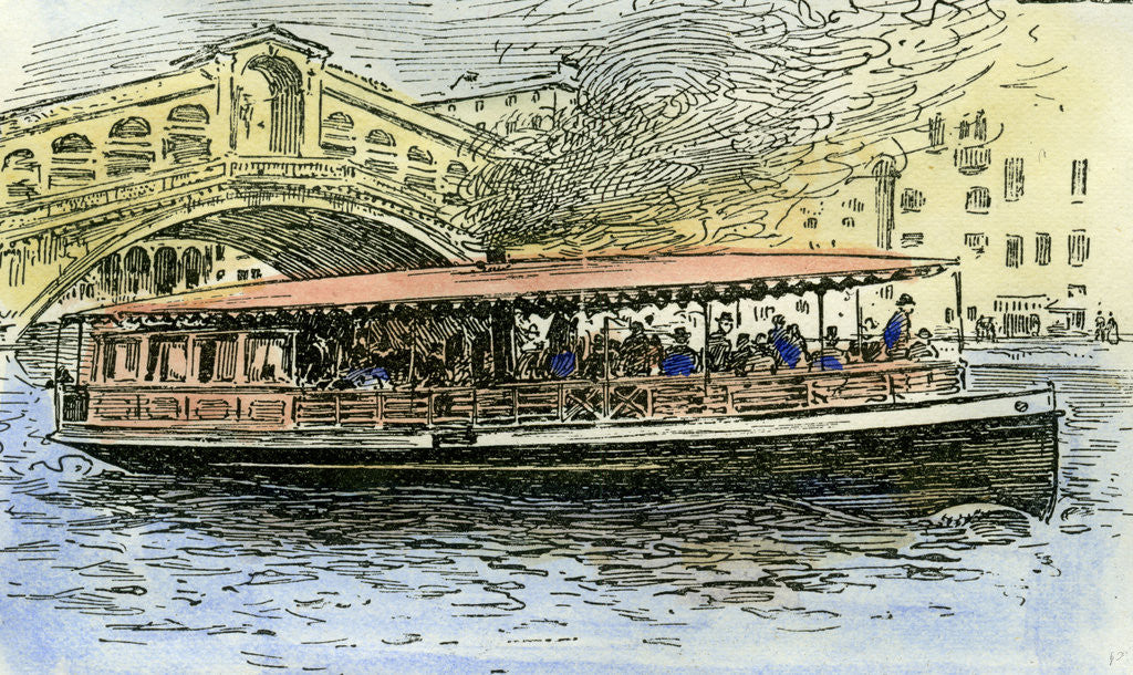 Detail of Venice Canal Steamboat Italy 1892 by Anonymous