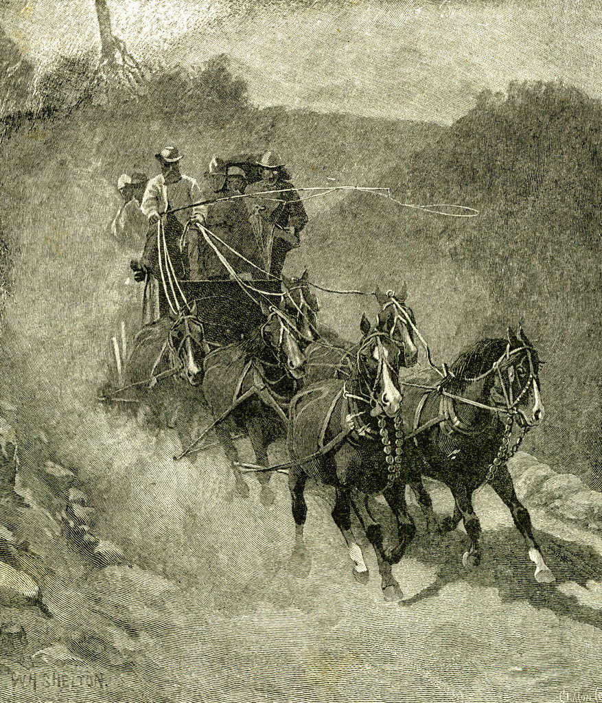 Detail of 1891 Entering the Yosemite Valley USA by Anonymous