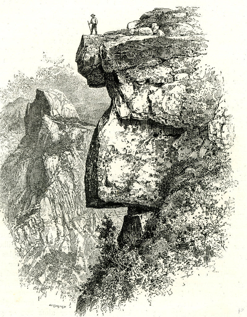 Detail of Yosemite Valley Upon Glacier Point USA 1891 by Anonymous