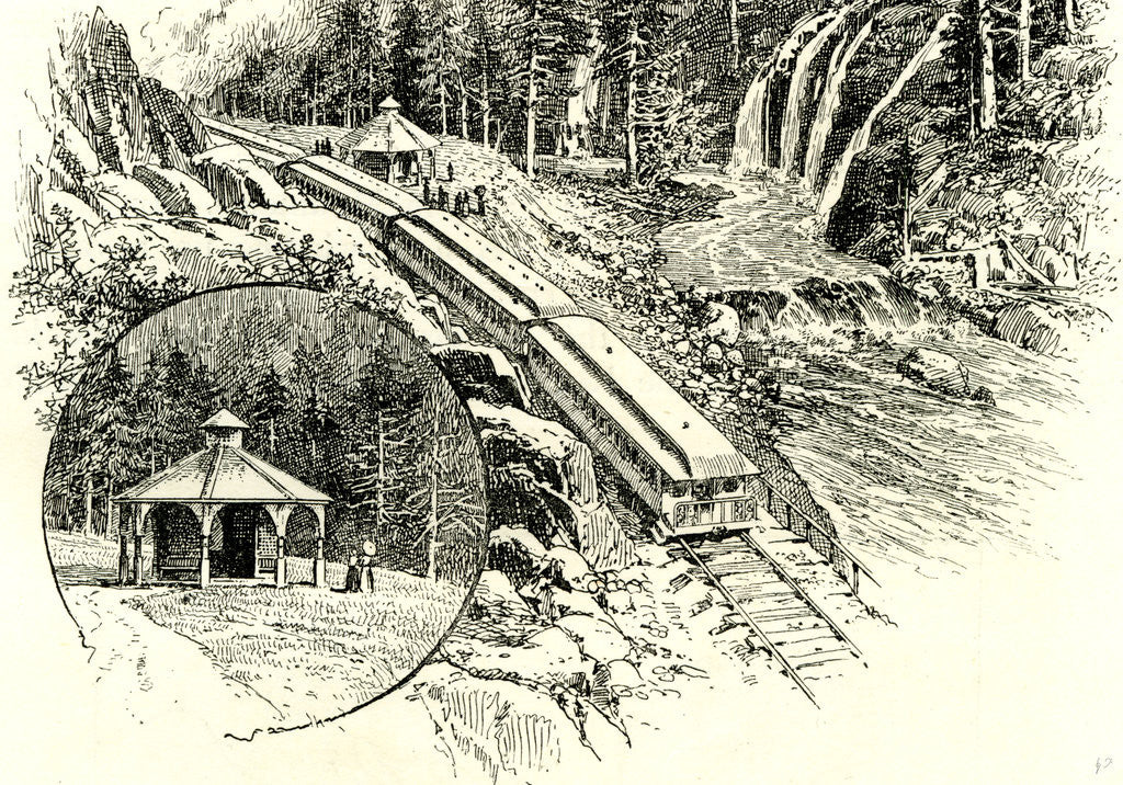 Detail of Yosemite Valley Mossbrae 1891 USA by Anonymous