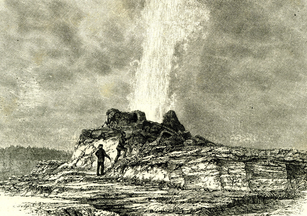 Detail of The Castle Geyser in Action 1891 USA by Anonymous
