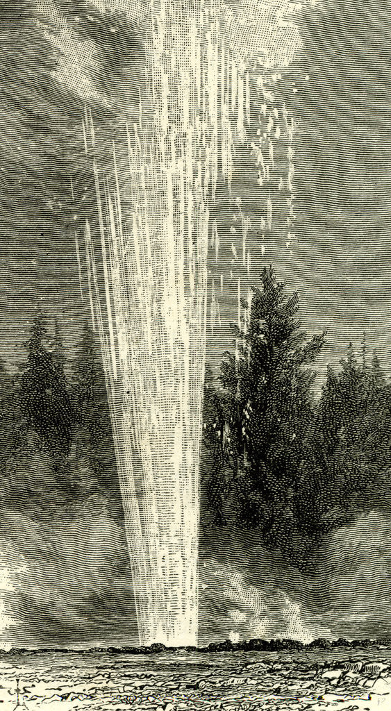 Detail of The Splendid Geyser in Action 1891 USA by Anonymous