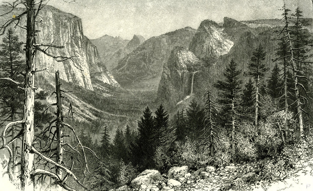 Detail of The Yosemite Valley from Artist Point New York 1891 USA by Anonymous