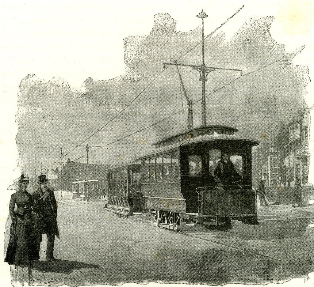 Detail of Salt Lake City an Electric Tramway by Overhead Connection 1891 USA by Anonymous