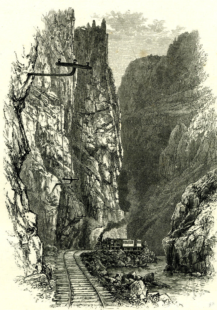 Detail of The Royal Gorge of the Arkansas 1891 USA by Anonymous