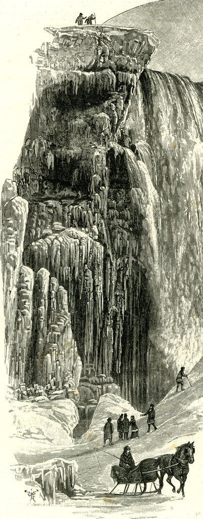 Detail of The Face of the American Fall in Winter USA 1891 by Anonymous