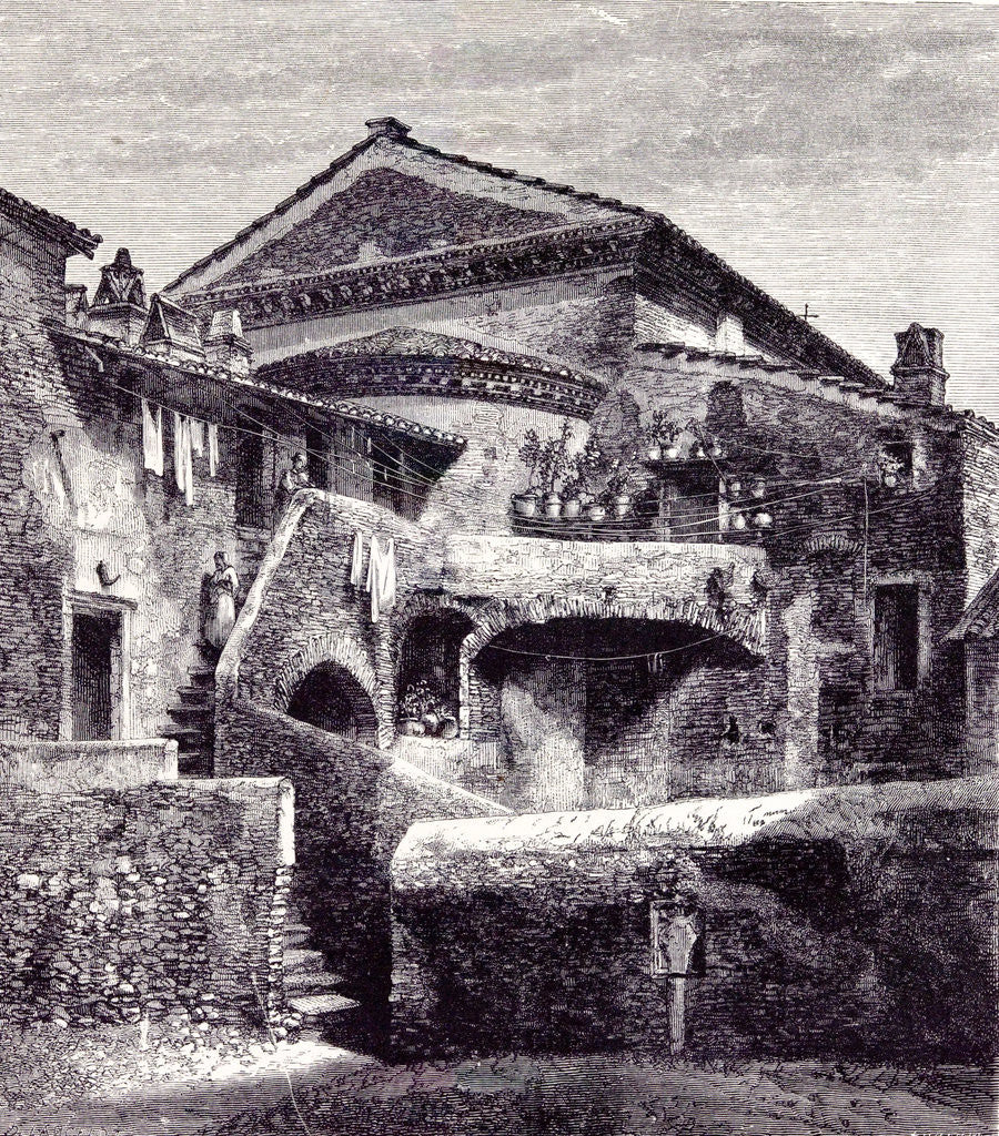 Detail of Rome Italy 1875 behind San Crispino by Anonymous