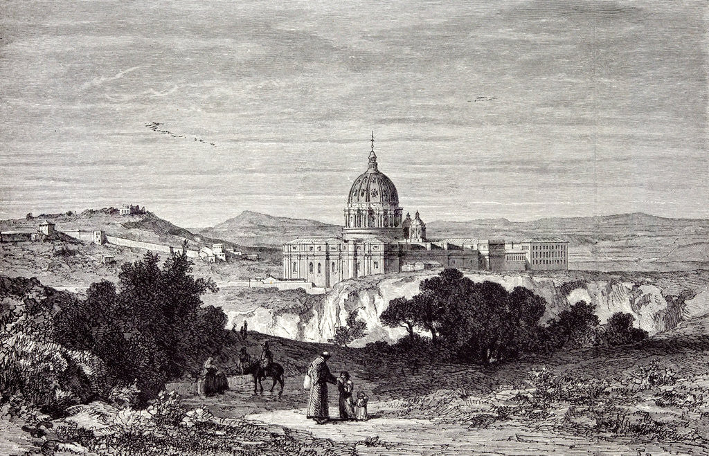 Detail of View of St. Peter's and the Vatican by Anonymous