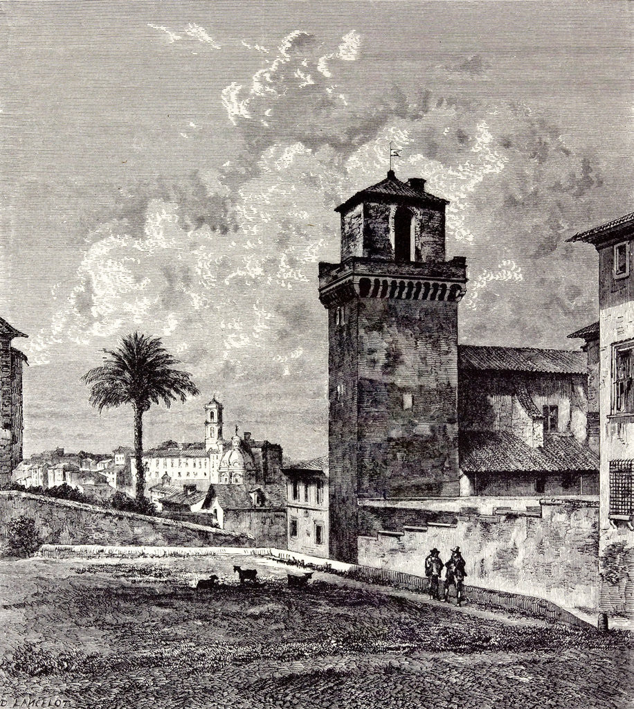 Detail of Rome Italy 1875 Piazza of San Pietro in Vincoli by Anonymous