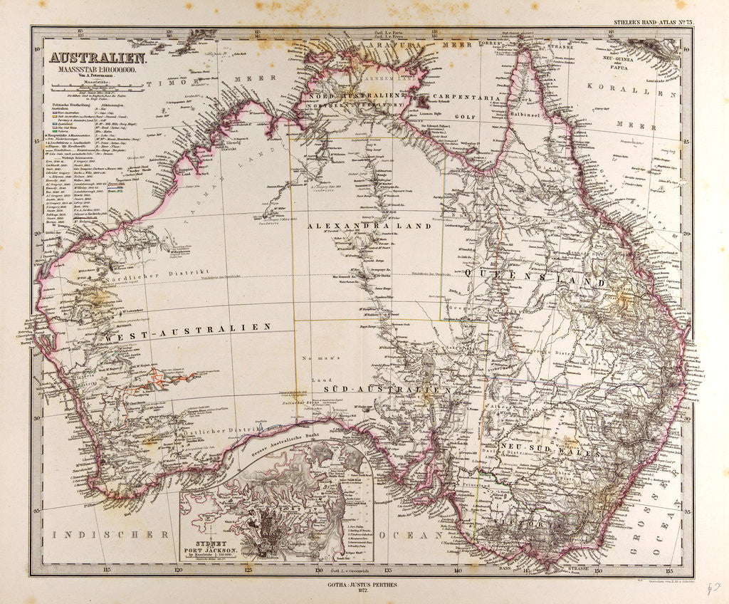 Detail of Australia Map by Anonymous
