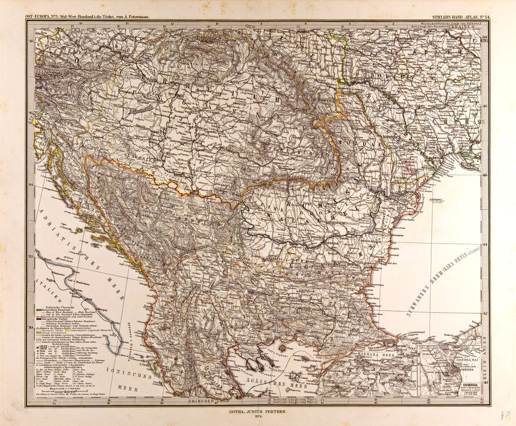 Detail of Eastern Europe Map by Anonymous