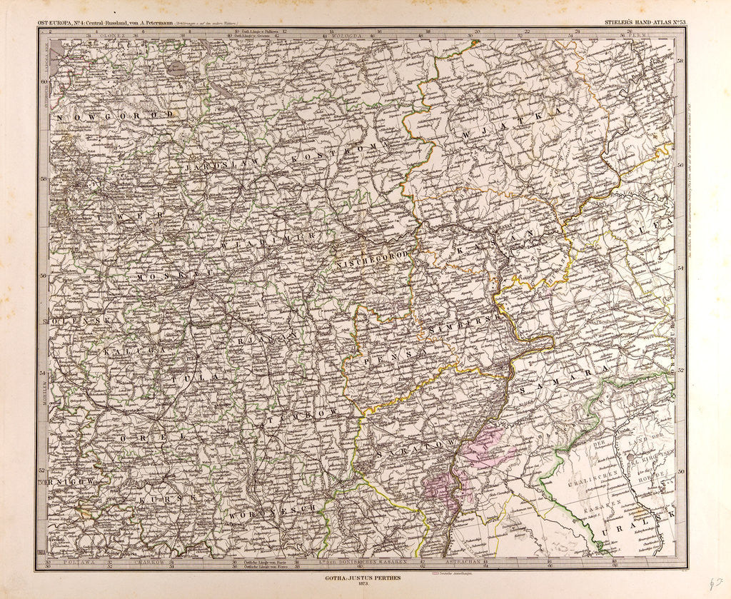 Detail of Eastern Europe Map by Anonymous