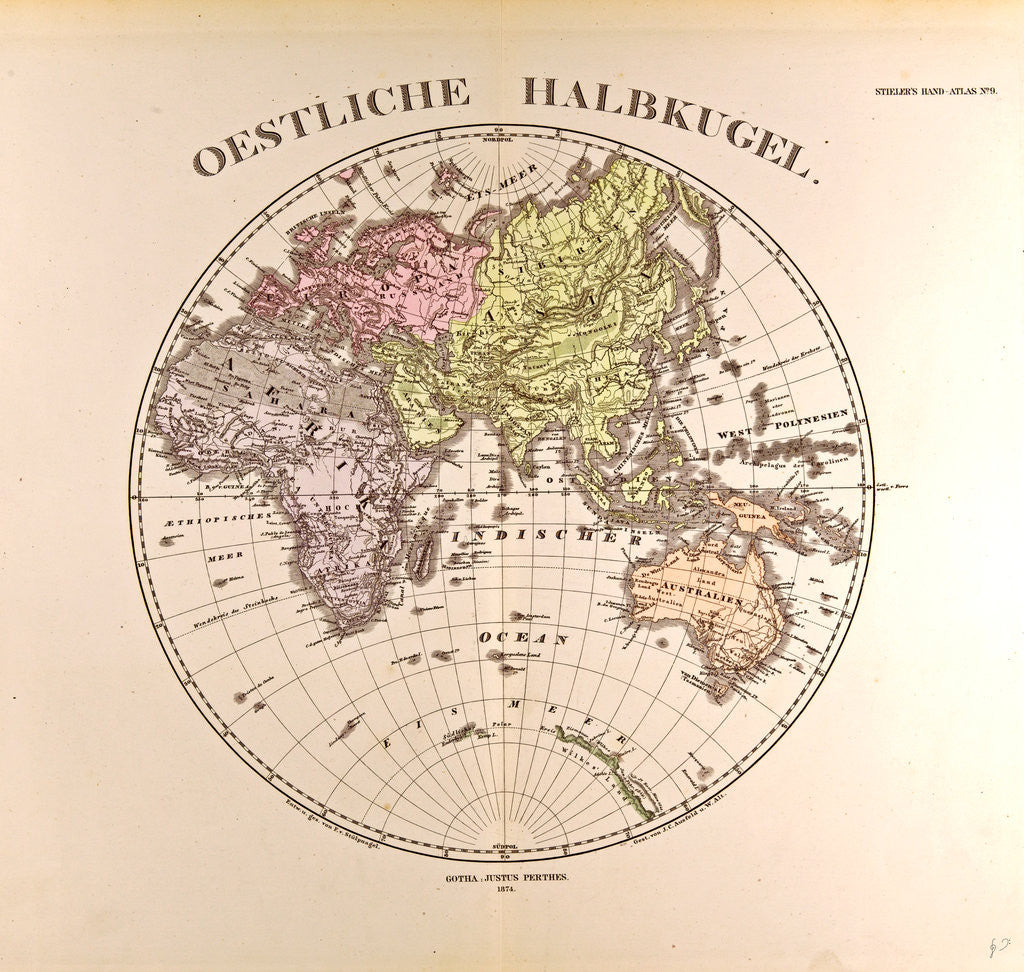 Detail of Eastern Hemisphere by Anonymous