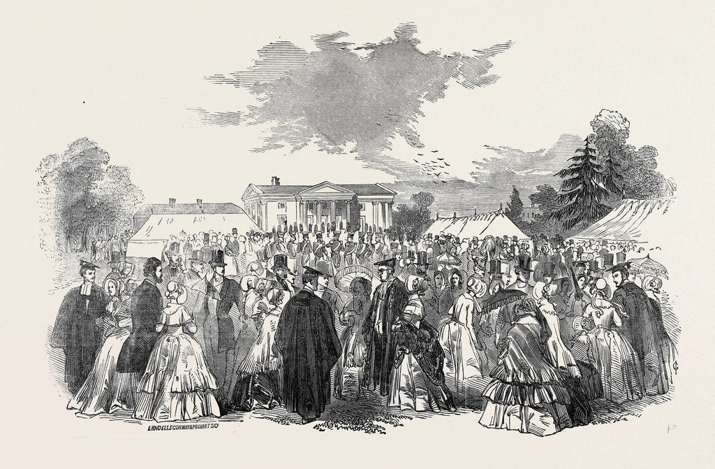 Detail of Horticultural Fete in the Grounds of Downing College, Cambridge by Anonymous