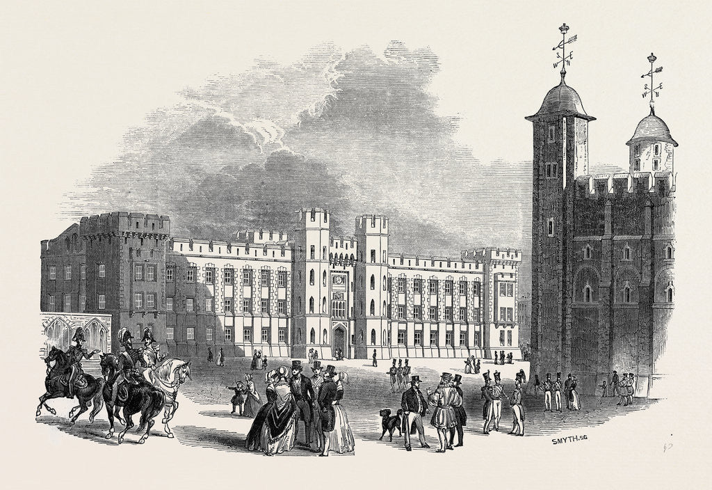 Detail of The Waterloo Barracks, from the Architect's Design, Great Britain by Anonymous