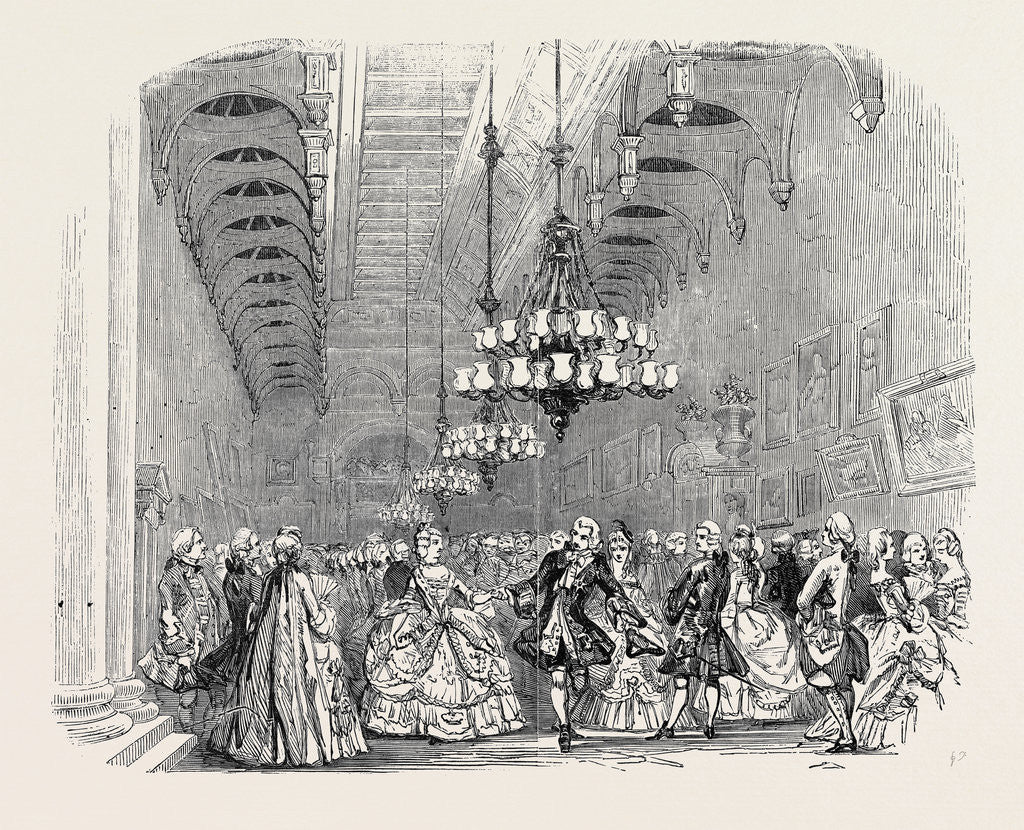 Detail of Her Majesty's Costume Ball, Minuet in the Throne Room by Anonymous