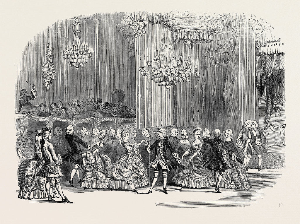 Detail of Her Majesty's Costume Ball, the Sir Roger De Coverley Dance, in the Picture Gallery by Anonymous