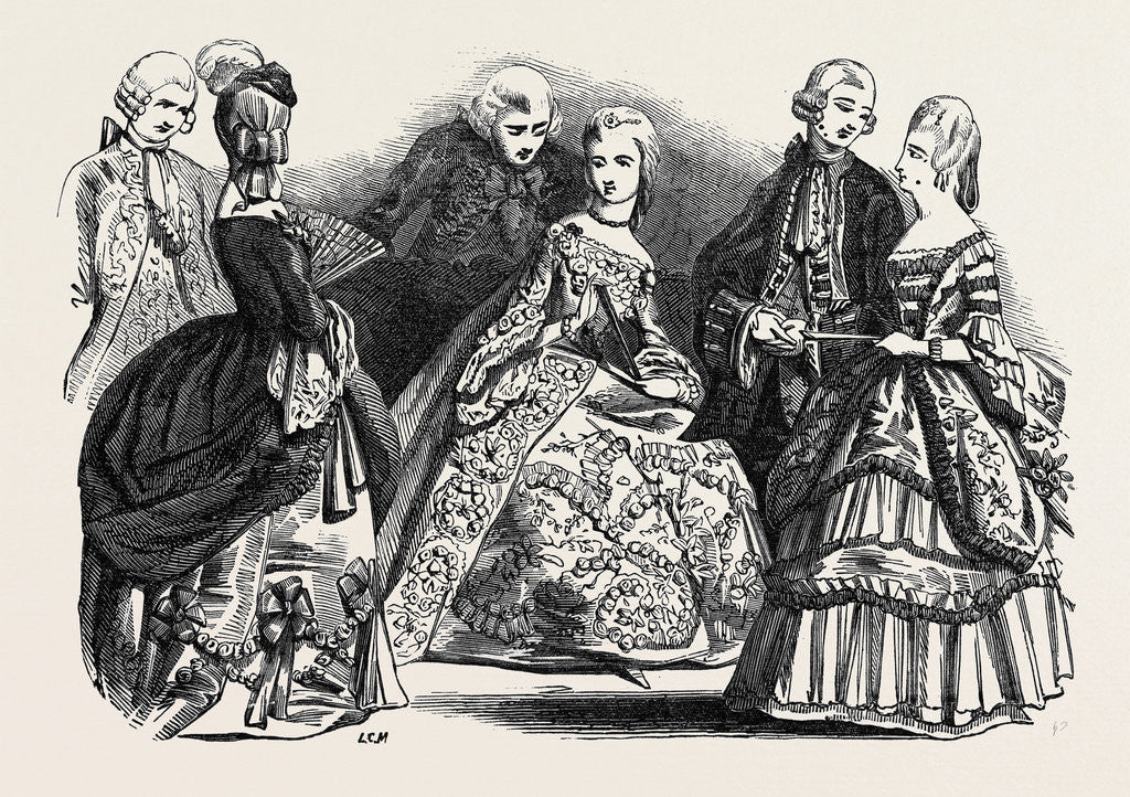 Detail of Her Majesty's Costume Ball, Duchess of St. Albans, Viscount Villiers, Duchess of Sutherland, Viscount Castlereagh, Lady Peel, Duke of St. Albans by Anonymous