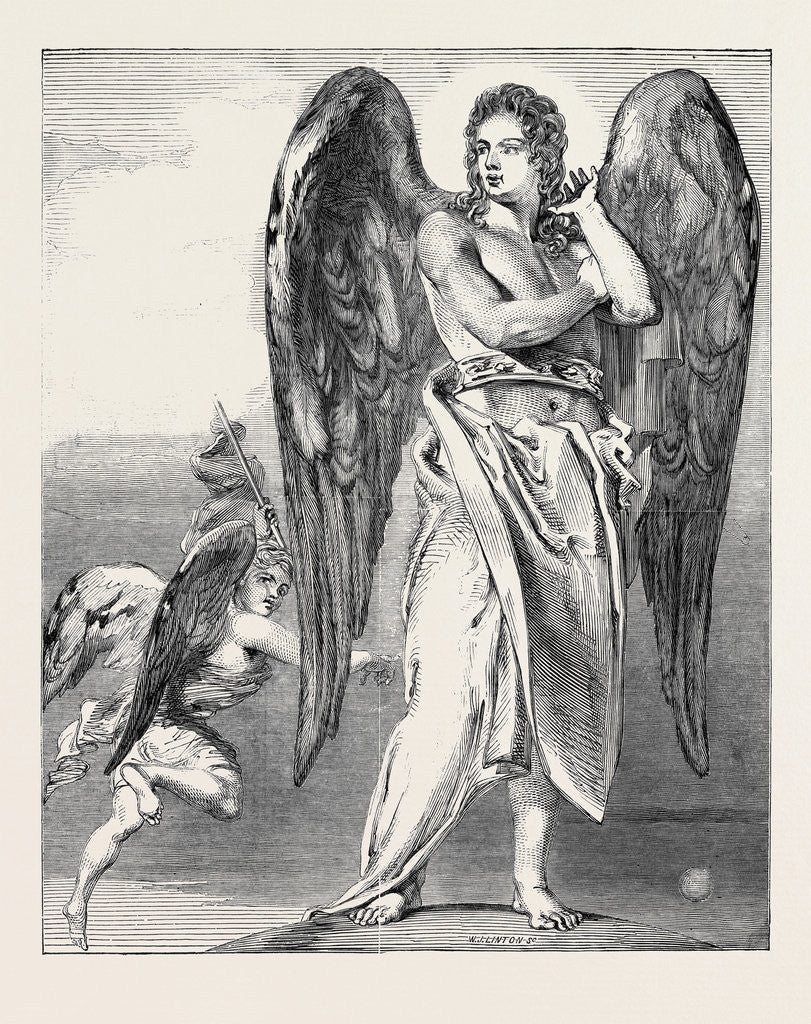 Detail of Uriel and Satan, from the Exhibition of the Royal Academy by Anonymous