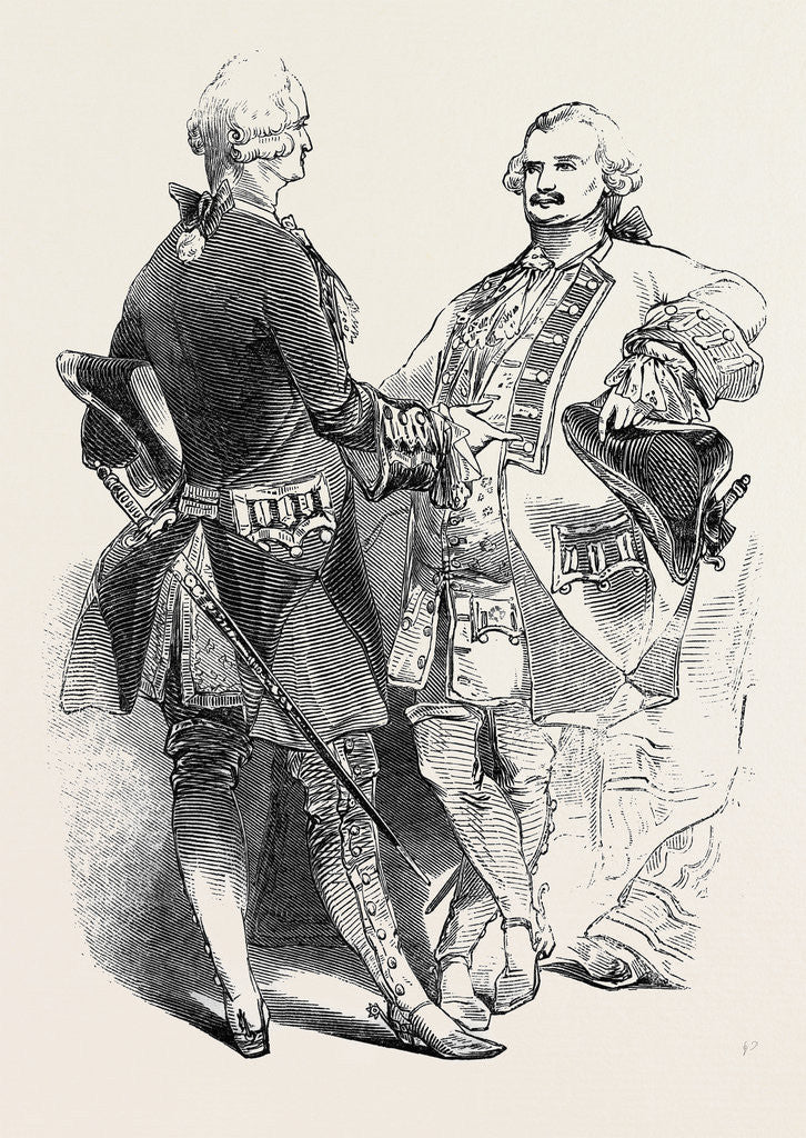 Detail of Costumes of Colonel Dawson Damer and the Prince of Leiningen by Anonymous