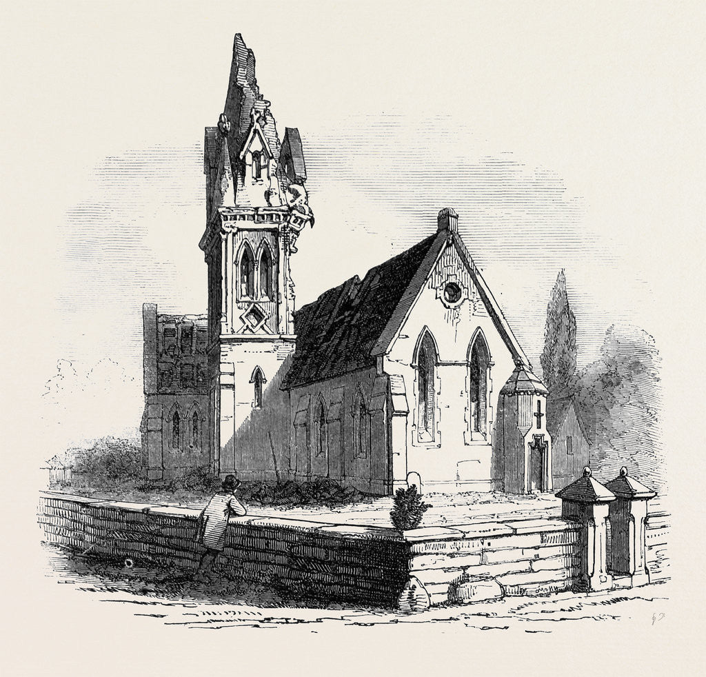 Detail of Walton Church, Stafford, Struck by Lightning, Great Britain by Anonymous